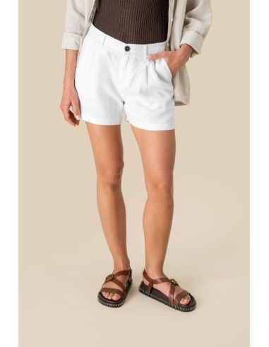 SPA-SP713-LADIES' LINEN SHORT